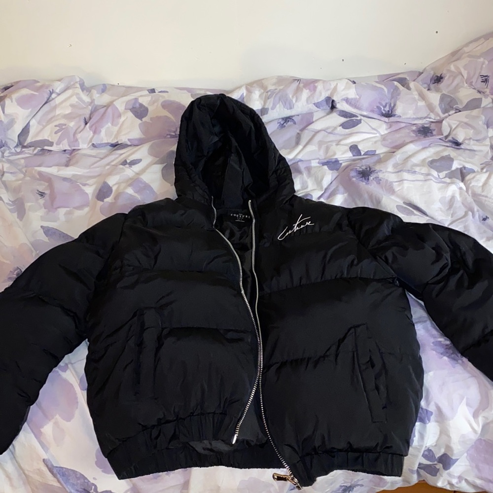 Black Couture Club Puffer Jacket